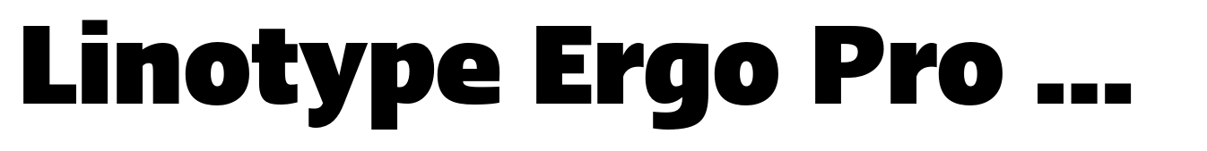 Linotype Ergo Pro Black Condensed